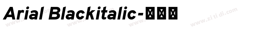 Arial Blackitalic字体转换